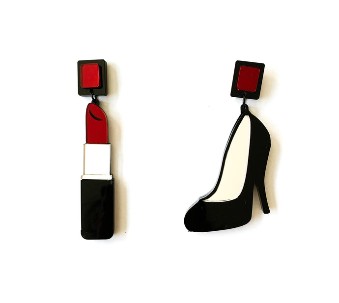 Lipstick & High Heels Earrings