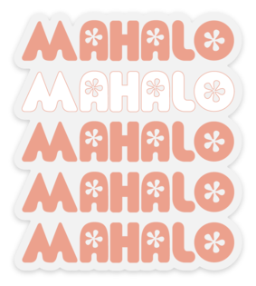 Mahalo Sticker