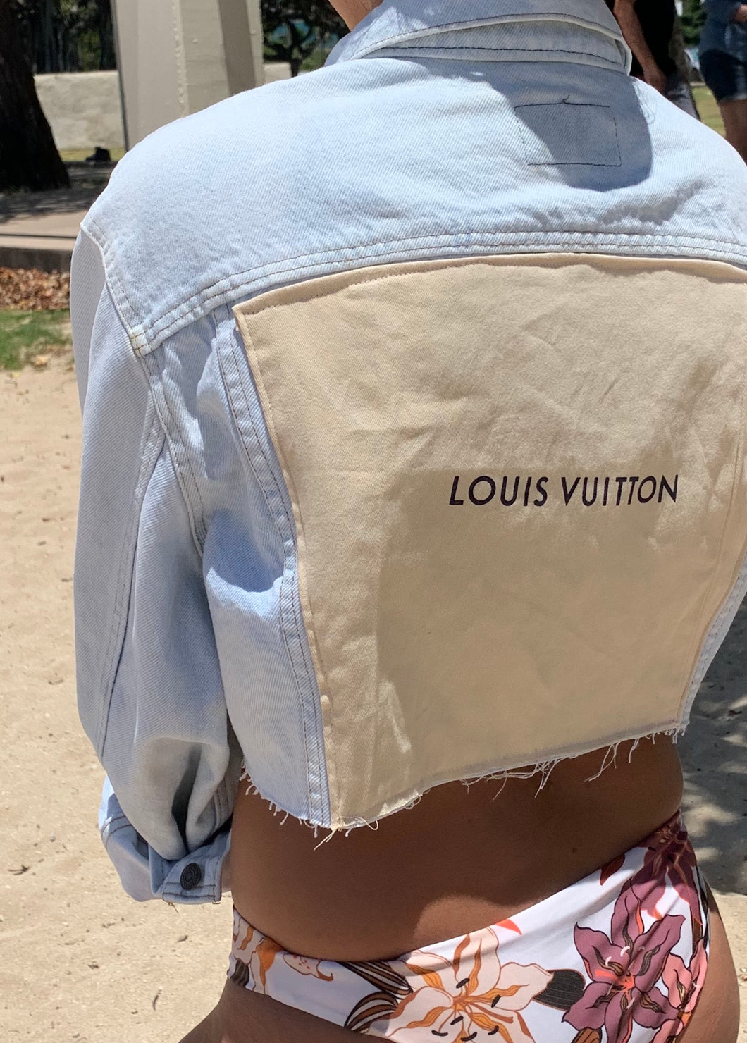 LV Cropped Denim Jacket – THE VINTAGE HUNNY