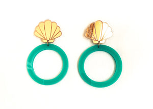 Sea Shell Hoops
