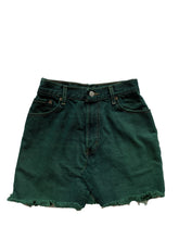 Load image into Gallery viewer, Dark Green Denim Skirt