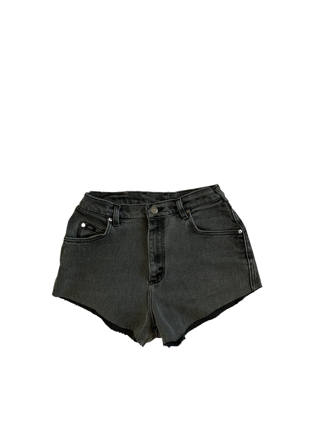 Charcoal Stretch Denim Shorts