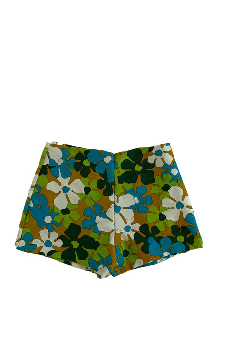 Vintage Green Floral Shorts