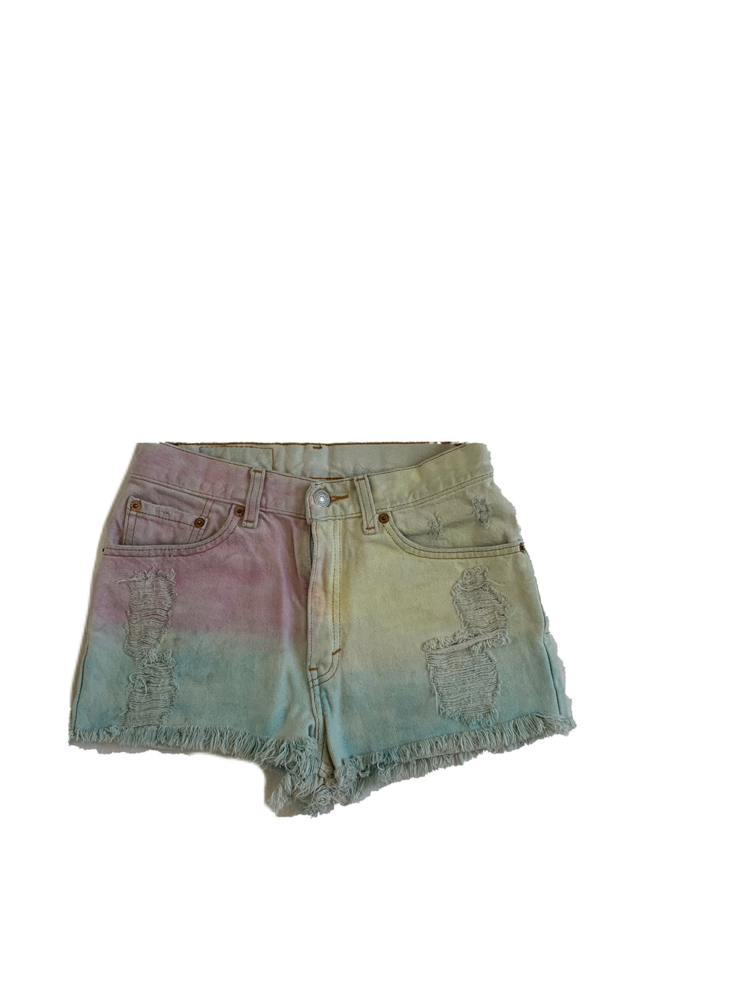 Pastel Denim Shorts