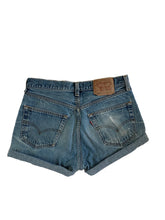 Load image into Gallery viewer, Medium Wash Cuffed Denim Shorts