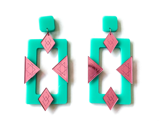 Pink Diamond Earrings