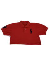 Load image into Gallery viewer, Red Cropped Polo