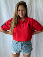 Load image into Gallery viewer, Red Cropped Polo
