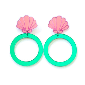 Sea Shell Hoops